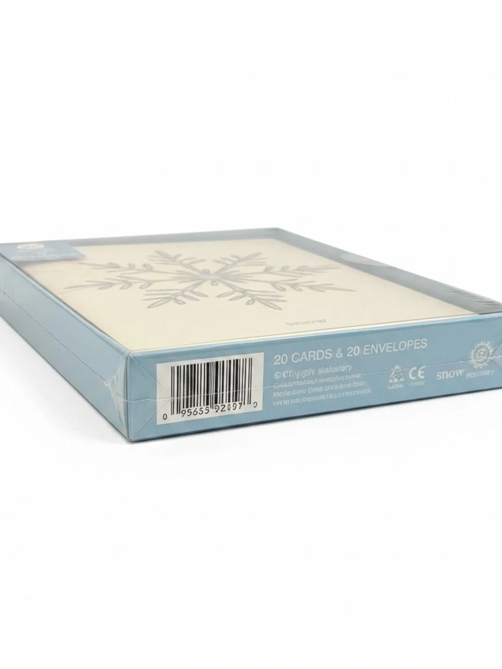 Snowflake Card Set - Silver on Cream (20 Cards)